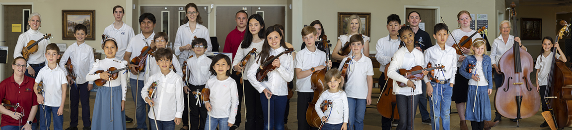 children with violins