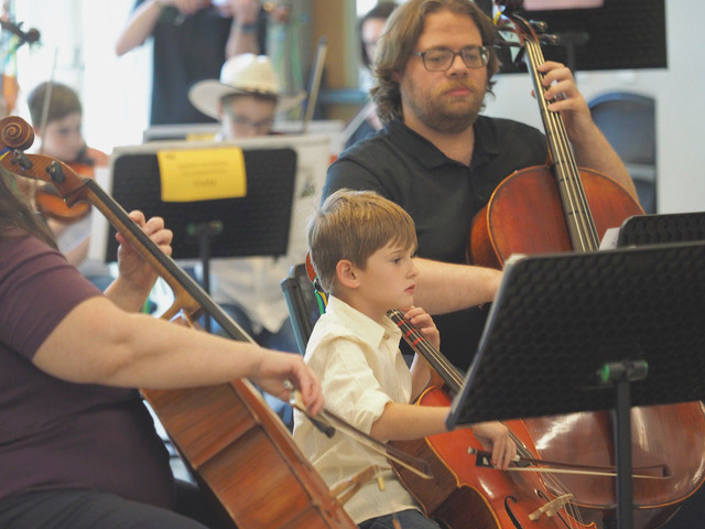 child playing cello